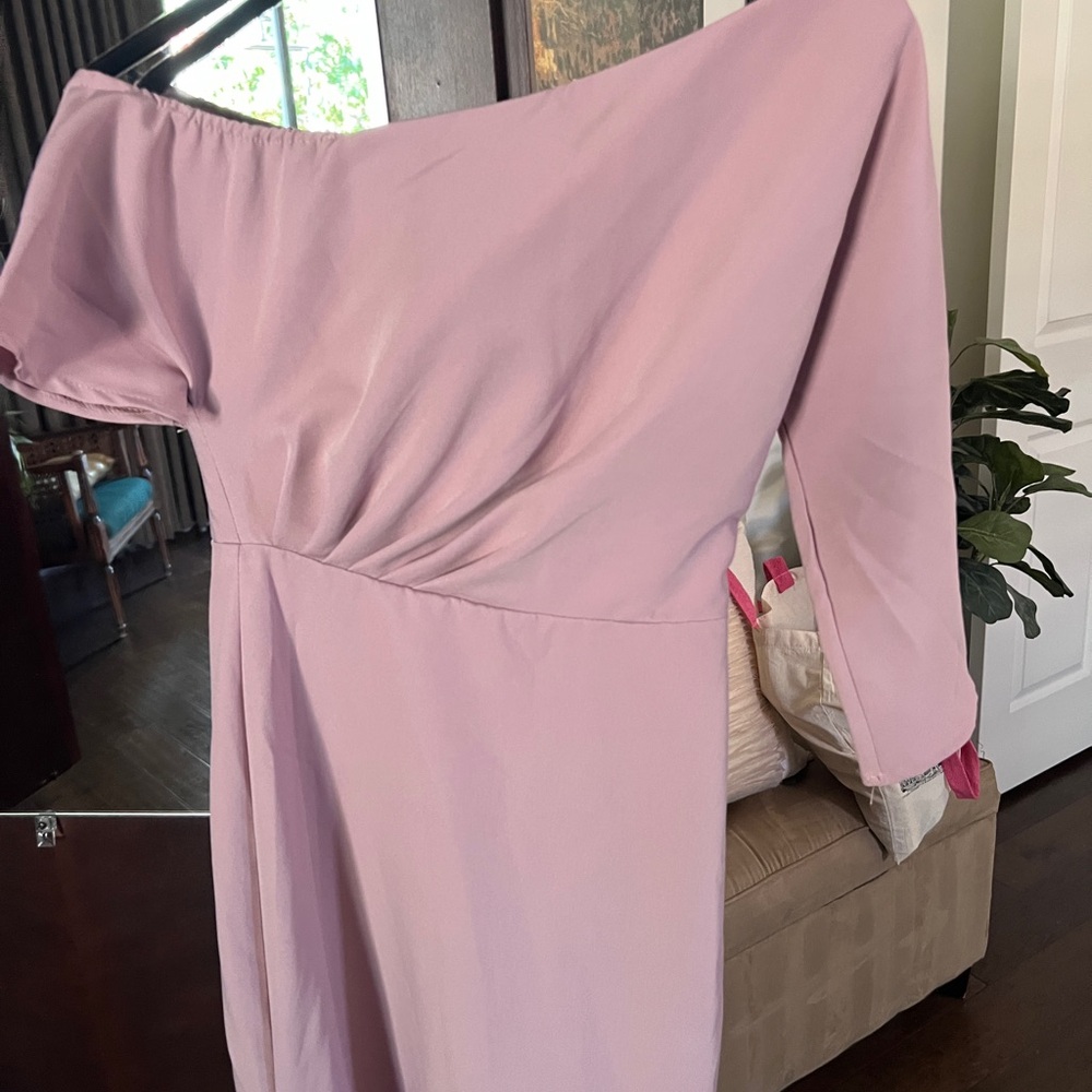 Elegant Pink Off-Shoulder Dress